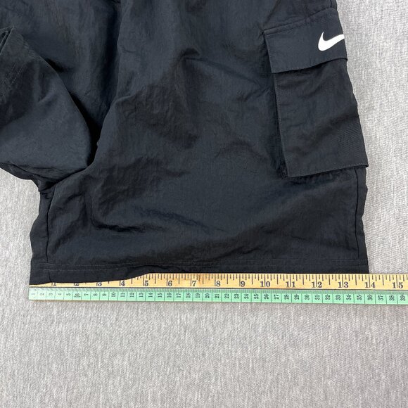 Nike Sportswear Woven High-Rise Shorts Womens M Black Nylon Drawcord Pockets - Picture 12 of 12